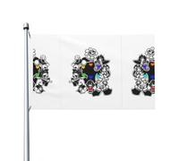 Bandiere decorative su entrambi i lati, bandiere con motivo sotto la coda con occhielli, adatte per appendere in giardino e feste.