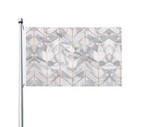 Bandiere decorative su entrambi i lati, bandiere decorative in marmo oro rosa con occhielli, adatte per appendere in giardini e feste.