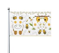 Bandiere decorative su entrambi i lati, bandiere volanti con api margherite con occhielli, adatte per appendere in giardini e feste.