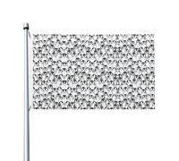 Bandiere decorative su entrambi i lati, graziose bandiere con disegno di pinguini con occhielli, adatte per appendere in giardini e feste.
