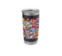 Bandiere dei paesi del mondo,231 Flag International. Bicchiere termico in acciaio inox doppia parete