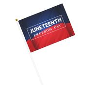 Bandiere del Juneteenth, afroamericane, libertà, storia nera, 19 giugno, piccole bandiere portatili con asta per decorazioni per feste