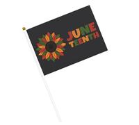 Bandiere del Juneteenth, afroamericane, libertà, storia nera, 19 giugno, piccole bandiere portatili con asta per decorazioni per feste