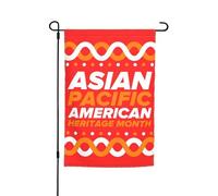 Bandiere del mese del patrimonio asiatico-americano e delle isole del Pacifico, bandiera da giardino, decorazione perfetta per il cortile, striscione da 12x18 pollici, decorazione per esterni bifaccia