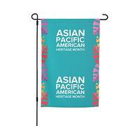 Bandiere del mese del patrimonio asiatico-americano e delle isole del Pacifico, bandiera da giardino, decorazione perfetta per il cortile, striscione da 12x18 pollici, decorazione per esterni bifaccia