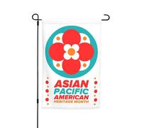Bandiere del mese del patrimonio asiatico-americano e delle isole del Pacifico, bandiera da giardino, decorazione perfetta per il cortile, striscione da 12x18 pollici, decorazione per esterni bifaccia