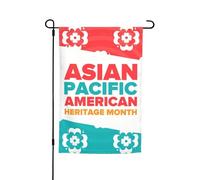 Bandiere del mese del patrimonio asiatico-americano e delle isole del Pacifico, bandiera da giardino, decorazione perfetta per il cortile, striscione da 12x18 pollici, decorazione per esterni bifaccia