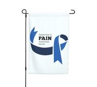 Bandiere del mese della consapevolezza del dolore, bandiera da giardino, decorazione perfetta, striscione da cortile, 12 x 18 pollici, decorazione esterna bifacciale, arazzo per feste, arredamento per