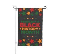 Bandiere del mese della storia dei neri, bandiera da giardino, decorazione perfetta, striscione da cortile, 12 x 18 pollici, decorazione esterna bifacciale, arazzo per feste, arredamento per la casa i