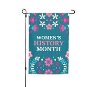 Bandiere del mese della storia delle donne, bandiera da giardino, decorazione perfetta, striscione da cortile, 12 x 18 pollici, decorazione esterna bifacciale, arazzo per feste, arredamento per la cas