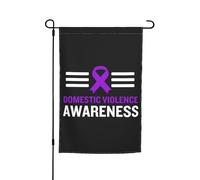 Bandiere del mese di sensibilizzazione sulla violenza domestica, bandiera da giardino, decorazione perfetta, striscione da cortile, 12 x 18 pollici, decorazione esterna bifacciale, arazzo per feste, a