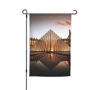 Bandiere del Museo del Louvre a Parigi per esterni 30,5 x 45,7 cm stampa su entrambi i lati bandiera da giardino bandiere per esterni bandiera per vacanze bandiera con occhielli per casa cortile