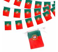 Bandiere del Portogallo Bunting Portoghese Bunting Oly 2024 Decorazioni 10m 30 Bandiere, Bandiere Portoghesi Banner Portogallo Bunting per Oly Games 2024 Sport Calcio Eventi Festa Nazionale