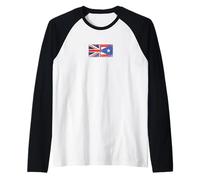 Bandiere del Regno Unito e di Porto Rico - Portoricano Britannico Maglia con Maniche Raglan