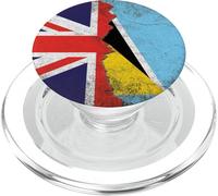 Bandiere del Regno Unito e Santa Lucia - British Saint Lucian PopSockets PopGrip per MagSafe