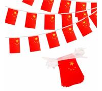 Bandiere della Cina Bunting China Bunting Oly 2024 Decorazioni 10m 30 Bandiere, Bandiere Cinesi Banner Cina Bunting per Oly Games 2024 Sport Calcio Eventi Decorazioni per feste Festa Nazionale