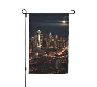 Bandiere della città di Seattle per esterni, 30,5 x 45,7 cm, stampa su entrambi i lati, bandiera da giardino per esterni, bandiera per vacanze con occhielli, bandiera per casa, cortile, per fattoria
