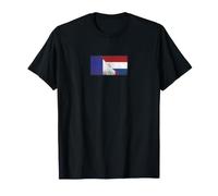 Bandiere della Francia e dei Paesi Bassi - Francese Olandese Maglietta