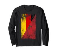 Bandiere della Germania e del Marocco - Marocchino tedesco Maglia a Manica