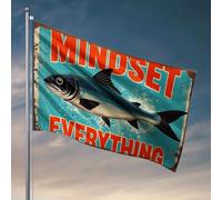 Bandiere della grotta dell'uomo Mindset Is Everything. bandiere per esterni bar decorazione per la casa (30 x 45 cm)
