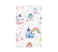 Bandiere della principessa dei cartoni animati 9 x 1,5 m carino castello bandiera da giardino banner doppio lato per casa cortile esterno interno festa decorativa
