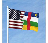 Bandiere della Repubblica Centrafricana americana, 3x5 piedi, bandiera bifacciale per esterni, per la decorazione del prato