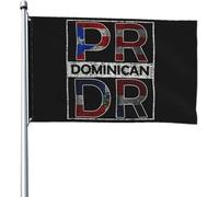 Bandiere della Repubblica Dominicana di Porto Rico, 1 bandiera da 4x6 piedi, per patio, prato e giardino, decorazione per esterni, colori vivaci e resistenti allo sbiadimento.