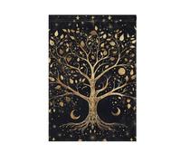 Bandiere dell'albero d'oro della luna del giardino banner di Halloween per la decorazione del cortile 28x40 doppia faccia