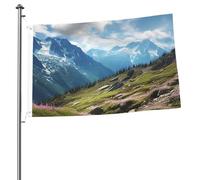 Bandiere delle montagne per esterni, 6 x 0,9 m, bandiera stagionale da giardino con occhielli bandiera esterna per decorazioni per la casa sfondo fotografico