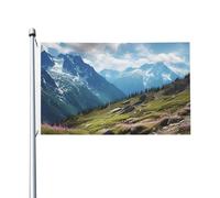 Bandiere delle montagne per esterni, 9 x 1,5 m, bandiera stagionale da giardino con occhielli bandiera esterna per decorazioni per la casa sfondo fotografico