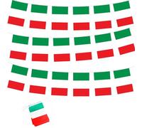 Bandiere dell'Italia Bandiere Italiana Bandiere Bandiere 10M/30 piedi 30 Bandiere per Giochi 2025 Decorazione Festa di Calcio Bandiere Italiana Bandiere Banner Festa per Sport, VE Day Eventi, Giardino