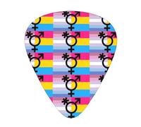 Bandiere dell'orgoglio trans pansessuale bigender Colonna sonora Plettri per chitarra Plettri per bassista Paddle per suonare la chitarra 12 pezzi
