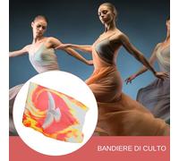 Bandiere di Adorazione per Danza in Chiesa - Bandiera Fuoco Culto Con Astine Regolabili,Bandiera Quadrata Per Eventi Cristiani Ragazze Principianti Riunioni Preghiera Concerti Esterni