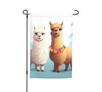 Bandiere di alpaca con lama per esterni, 30,5 x 45,7 cm, stampa su entrambi i lati, bandiera da giardino per esterni, bandiera per vacanze con occhielli, bandiera per casa, cortile, per fattoria
