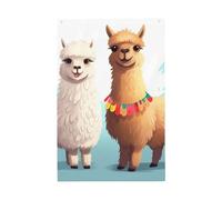 Bandiere di alpaca per esterni, 7,6 x 0,9 m, stampa verticale su entrambi i lati, bandiere da giardino per esterni, striscione per vacanze, con occhielli, bandiera per casa, cortile, per prato