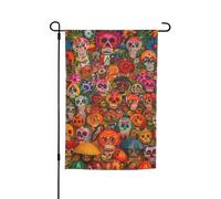 Bandiere di arte popolare messicana per esterni 30,5 x 45,7 cm stampa su entrambi i lati bandiera da giardino bandiere per esterni bandiera per vacanze con occhielli bandiera per casa cortile per