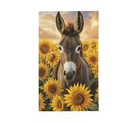 Bandiere di asino girasoli country cottage cortile casa, 0,9 x 1,5 m striscione di auguri con occhielli per interni ed esterni feste decorazioni per la casa
