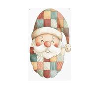 Bandiere di Babbo Natale carino e felice, 0,9 x 1,5 m, striscione di auguri con occhielli per interni ed esterni, decorazioni per la casa