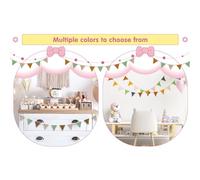 Bandiere Di Bandiera Di Stendardi | Garland Bandiera Del Triangolo Lavabile A Fiocchi Di Fiocco Di Scuola Materna 100% CATENA A BENTANO DI COTON IN TULLE | Arredamento Per Camera Da Letto Per Bambini