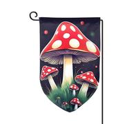 Bandiere di benvenuto con funghi magici, decorazione per esterni, per tutte le stagioni, da giardino, patio, 30,5 x 45,7 cm, forme multiple