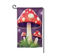 Bandiere di benvenuto con fungo rosso magico, decorazione per esterni, per tutte le stagioni, bandiera da giardino e patio, 30,5 x 45,7 cm, forme multiple