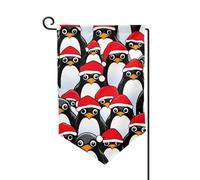 Bandiere di benvenuto con pinguini di Natale, decorazione per esterni, per tutte le stagioni, bandiera da giardino e patio, 30,5 x 45,7 cm, forme multiple