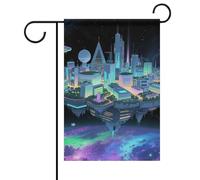 Bandiere di benvenuto da giardino per esterni, castello anime, 30 x 45 cm, bifacciali, per primavera ed estate, Natale, festività all'aperto, adatte a tutte le stagioni.