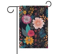 Bandiere di benvenuto da giardino per esterni, colorate, in stile boho floreale, 30 x 45 cm, bifacciali, per primavera ed estate, Natale, festività all'aperto, adatte a tutte le stagioni.