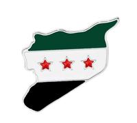 Bandiere di carte siriane spilla robusta chiesa colori vivaci distintivo perfetto per collezionisti e partecipanti a eventi culturali Pin stabile, Taglia unica, come descritto