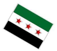 Bandiere di carte siriane spilla robusta chiesa colori vivaci distintivo perfetto per collezionisti e partecipanti a eventi culturali Pin stabile, Taglia unica, come descritto