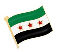 Bandiere di carte siriane spilla robusta chiesa colori vivaci distintivo perfetto per collezionisti e partecipanti a eventi culturali Pin stabile, Taglia unica, come descritto