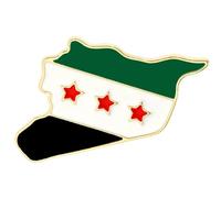 Bandiere di carte siriane spilla robusta chiesa colori vivaci distintivo perfetto per collezionisti e partecipanti a eventi culturali Pin stabile, Taglia unica, come descritto