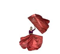 Bandiere di culto, Bandiere Di Culto Danza Con Aste Scalabili Confezione Da 2 Multicolor 190x140 cm for Lode(Red)