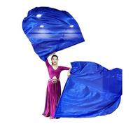 Bandiere di culto, Confezione da 2 bandiere con ali di culto a semicerchio multicolore asta scalabile for la lode della danza in chiesa(For Sapphire Blue)